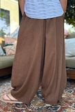 Sandbar Linen Blend Bloom Barrel Pant Walnut